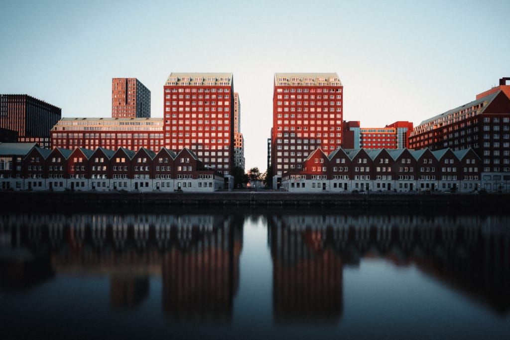 Rising Sun Accentuates The Red Bricks